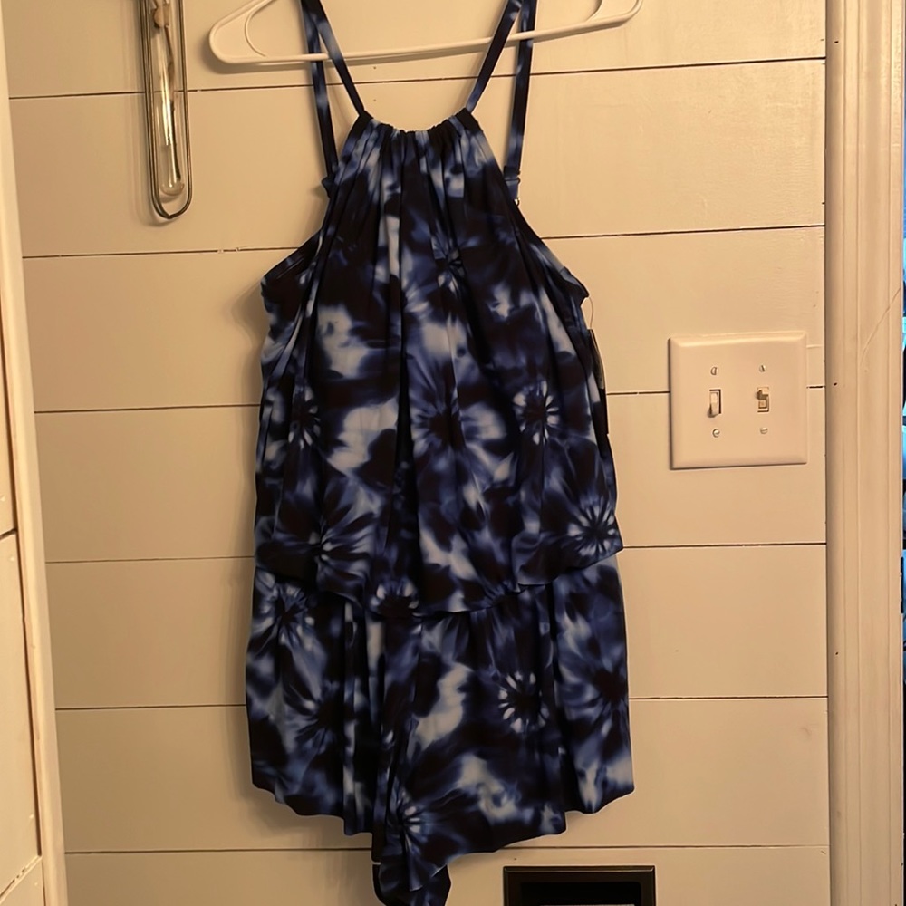 Women’s Blue Bathing Suit Romper